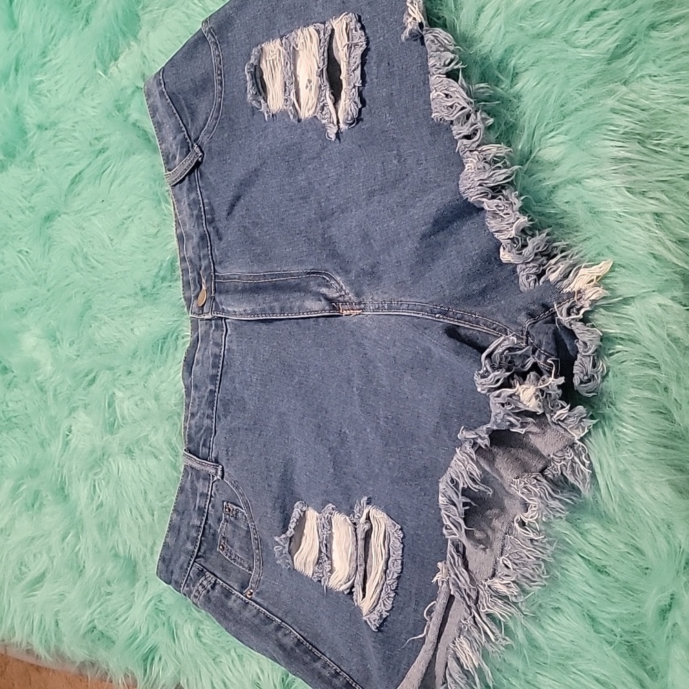 Distressed Jean shorts